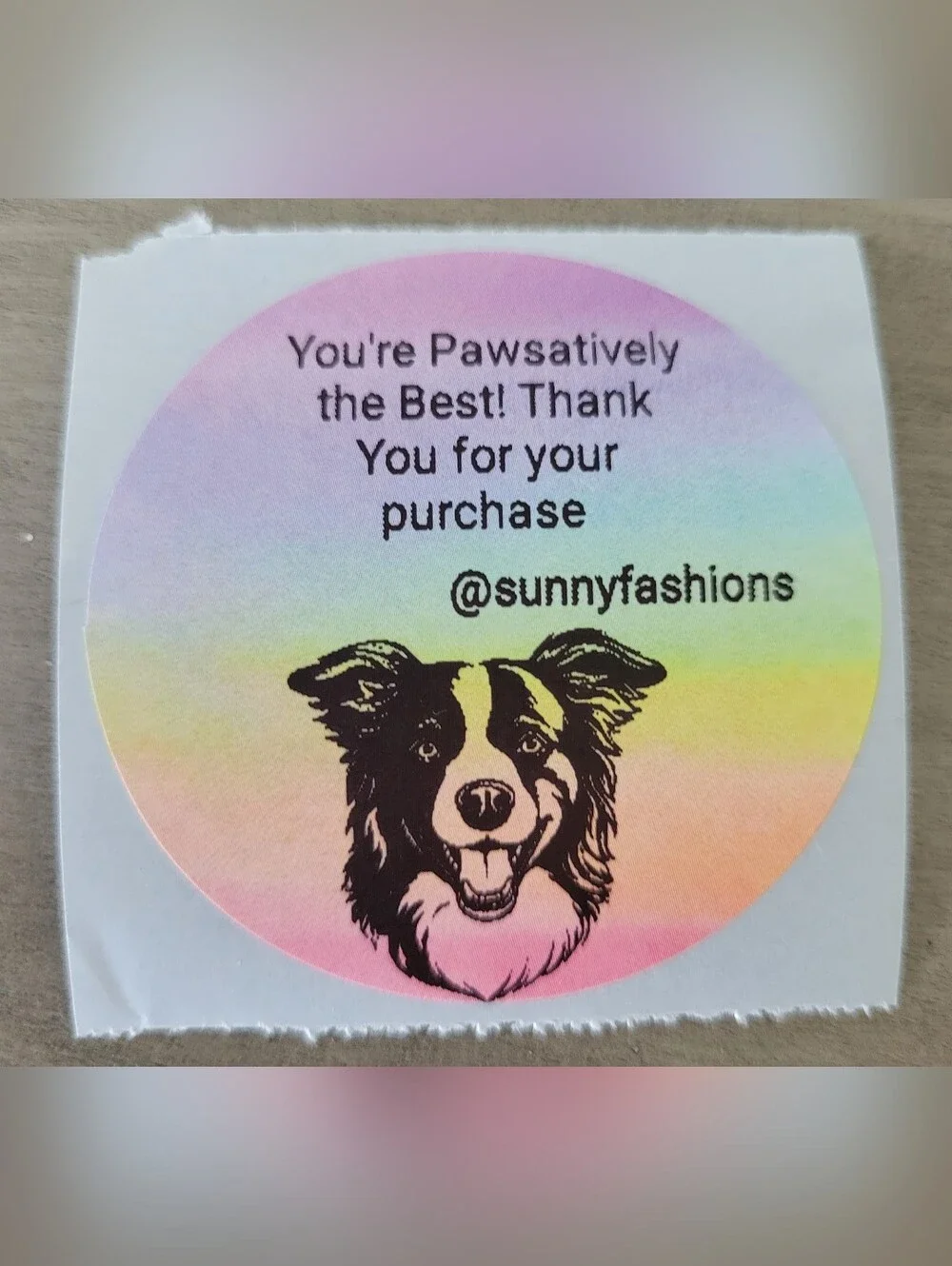 Custom Thank You Stickers - Rainbow Pastel Stickers (50 Pack)